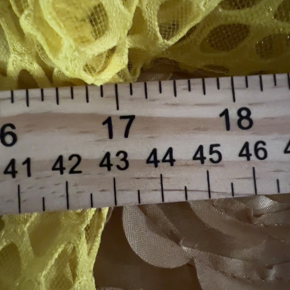 #A292 FT INC BOLD GLAMOUR FEMININE CHIC YELLOW MESH 2PC SKIRT SET NWT M - Picture 11 of 11